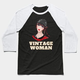 Vintage Woman Baseball T-Shirt